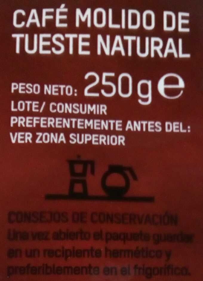Foto da lista de ingredientes
