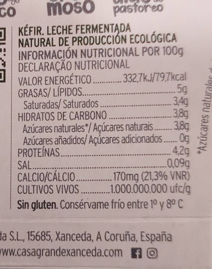 Foto da tabela nutricional