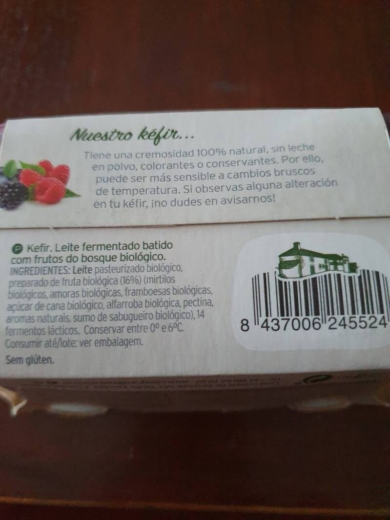 Foto da lista de ingredientes