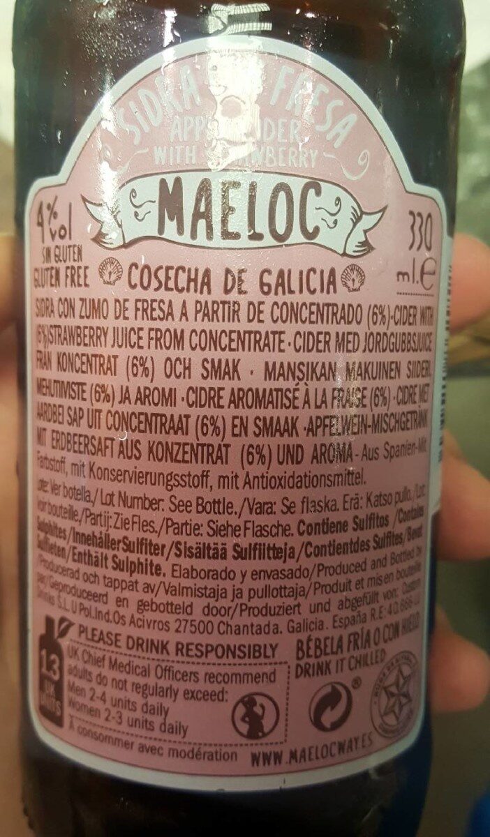 Foto da tabela nutricional