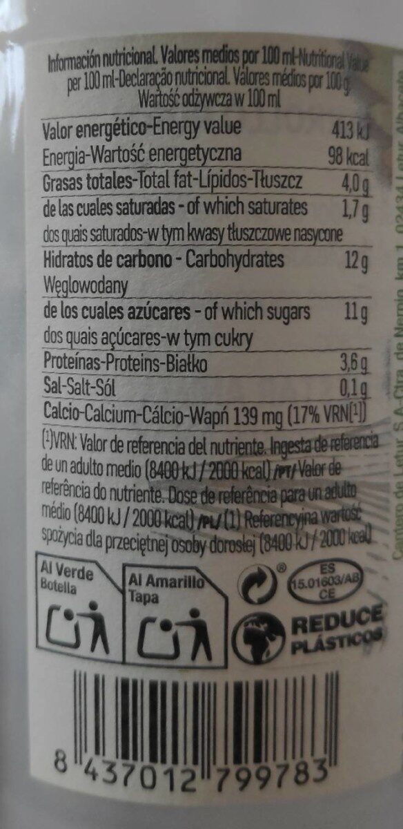 Foto da tabela nutricional