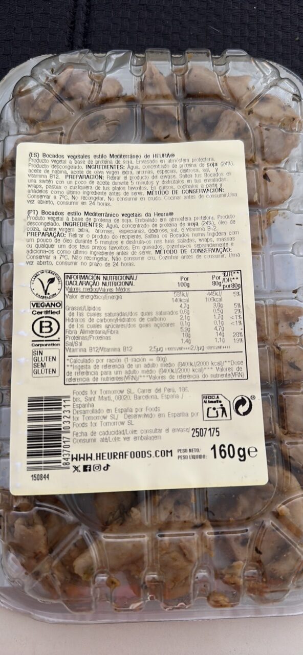 Foto da tabela nutricional