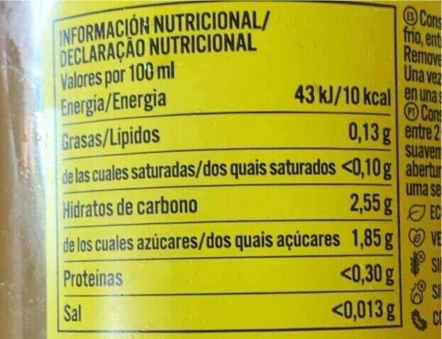 Foto da tabela nutricional