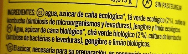 Foto da lista de ingredientes