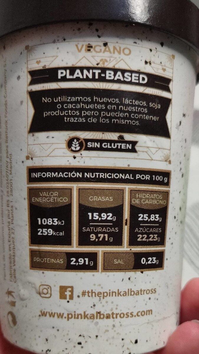 Foto da tabela nutricional