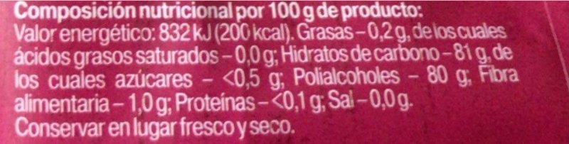 Foto da tabela nutricional