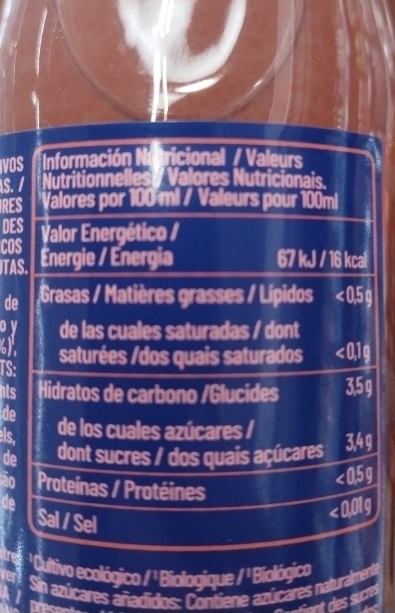 Foto da tabela nutricional
