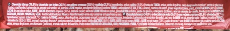Foto da lista de ingredientes