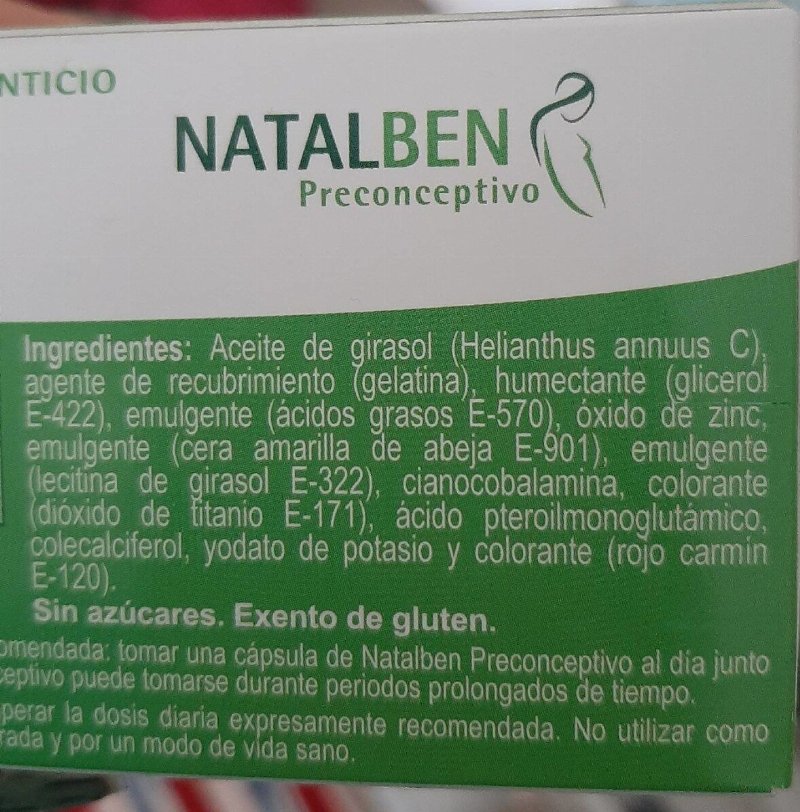Foto da tabela nutricional