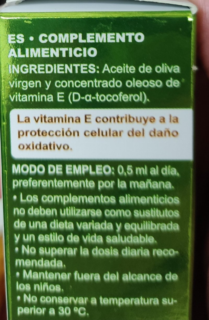 Foto da tabela nutricional