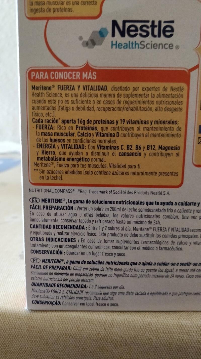 Foto da lista de ingredientes