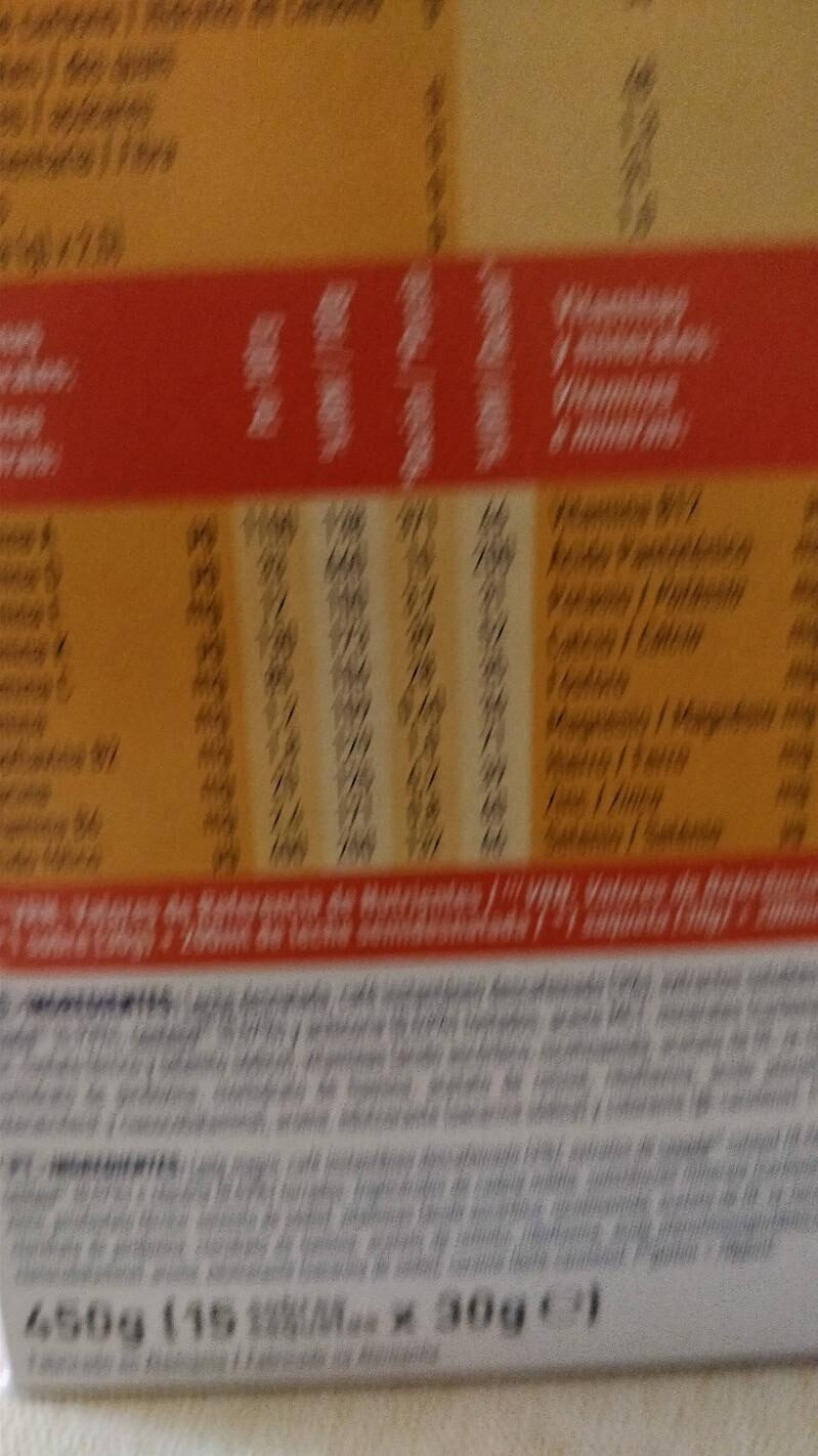 Foto da tabela nutricional