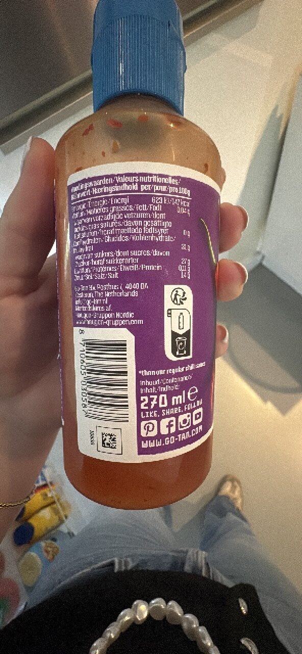 Foto da tabela nutricional