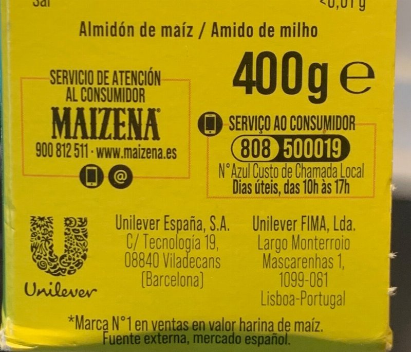 Foto da lista de ingredientes