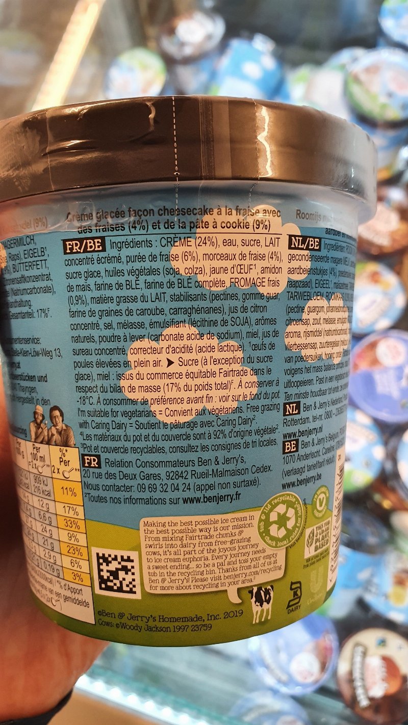 Foto da lista de ingredientes