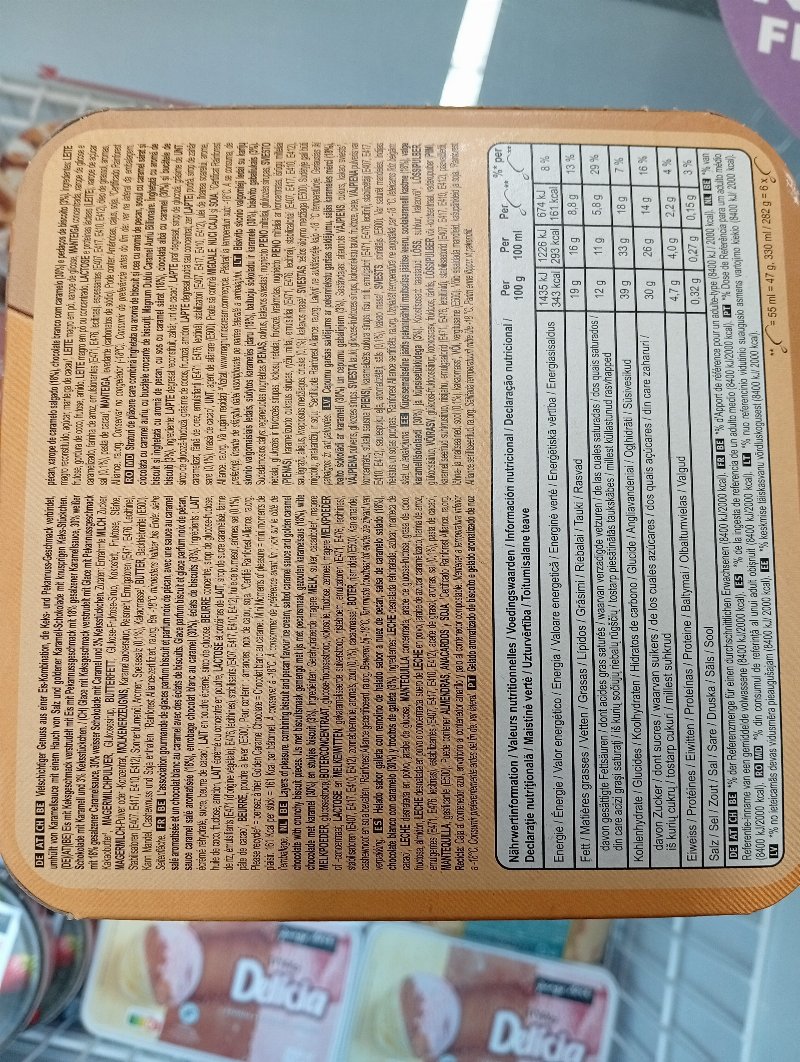 Foto da lista de ingredientes