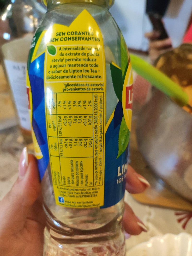 Foto da tabela nutricional