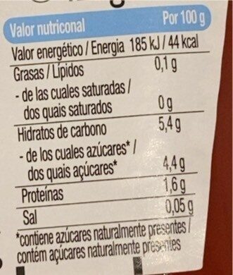 Foto da tabela nutricional