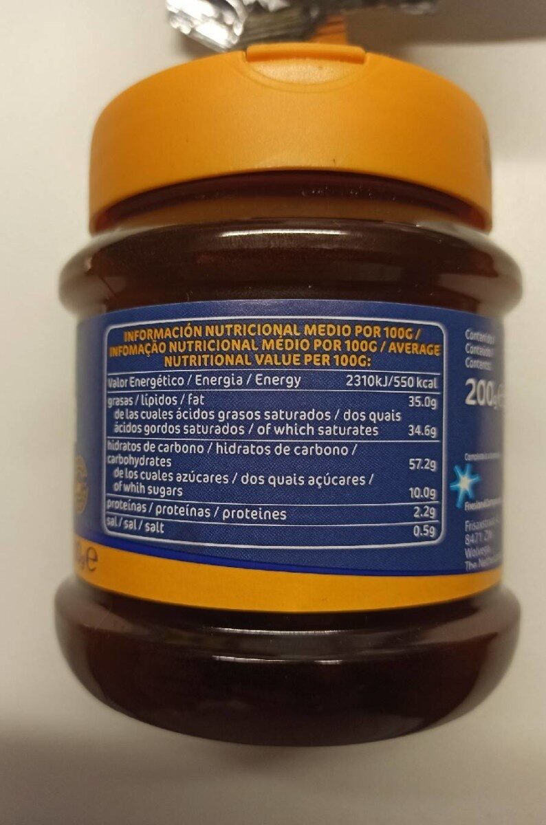 Foto da tabela nutricional