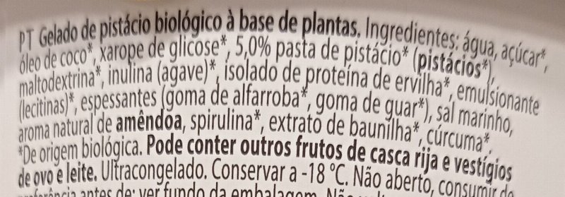 Foto da lista de ingredientes