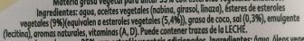 Foto da lista de ingredientes
