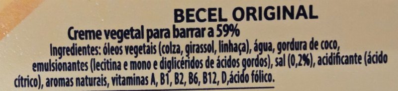 Foto da lista de ingredientes