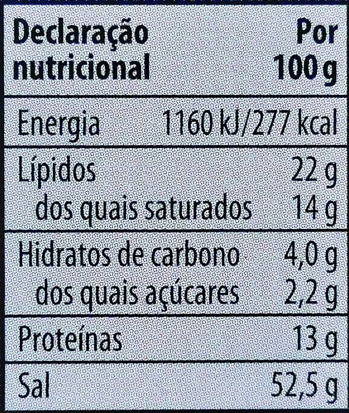Foto da tabela nutricional