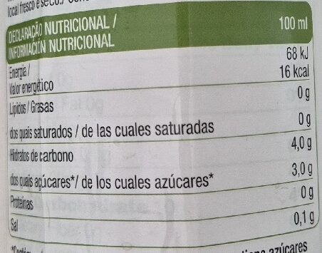 Foto da tabela nutricional