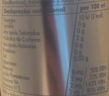Foto da tabela nutricional
