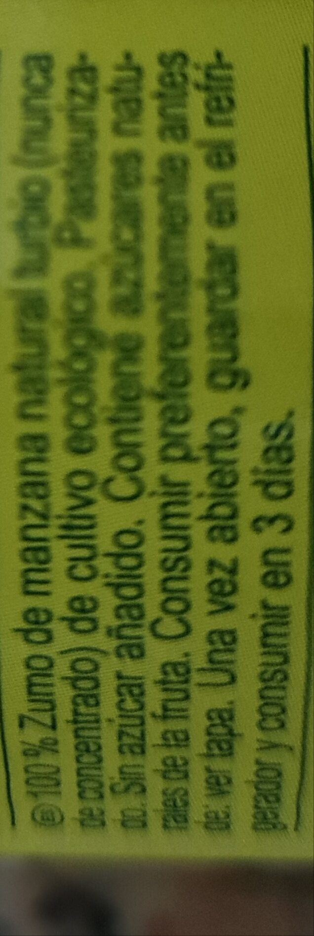 Foto da lista de ingredientes