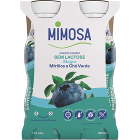 Iogurte Líquido Mirtilo E Chá Verde Sem Lactose Mimosa 604 gr (4 Un)