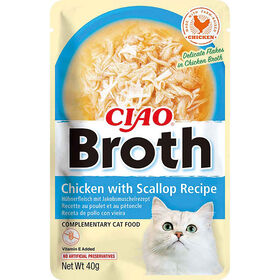 Snack Para Gato Broth Frango E Vieiras Ciao 40 g