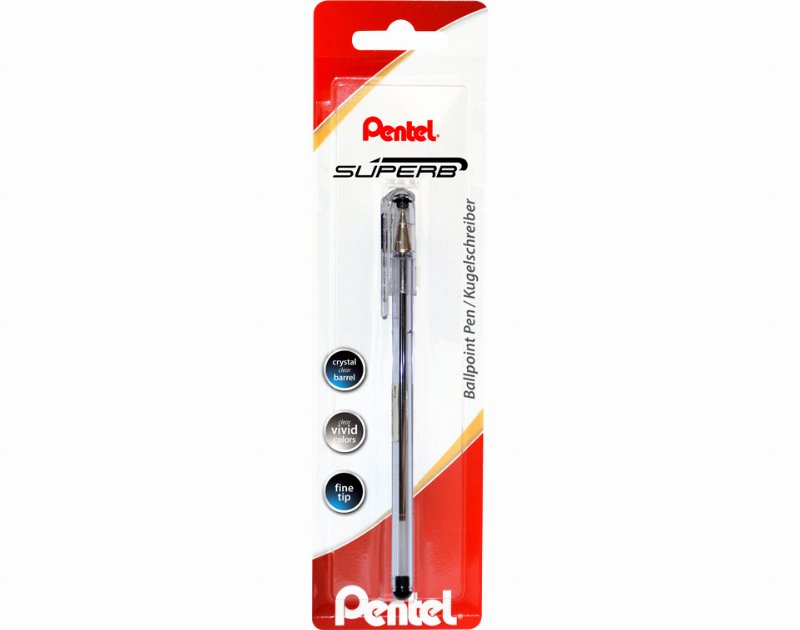 Esferográfica Superb Pentel Bk77 Preto