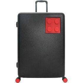 Mala De Viagem Grande 4 Rodas Preto E Vermelho Brick Lego
