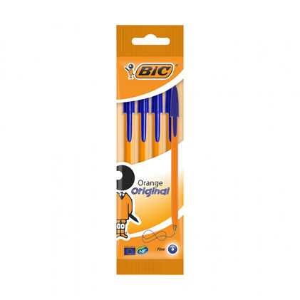 Caneta Bic Orange Original Azul 4Un Bic