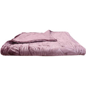 Manta Flanela Jacquard 160X130Cm Roxa Deep Moss Kasa