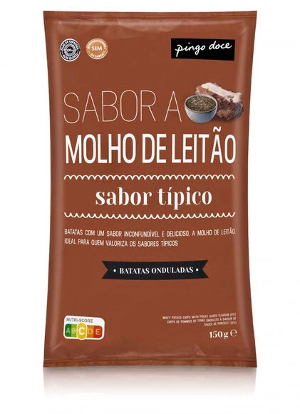 Batatas Fritas Ondulada Molho Leitão Pingo Doce 0.15Kg