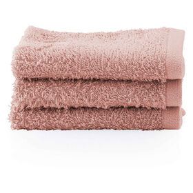 Conjunto 3 Toalhas Algodão 30X30Cm Suave Rosa Kasa