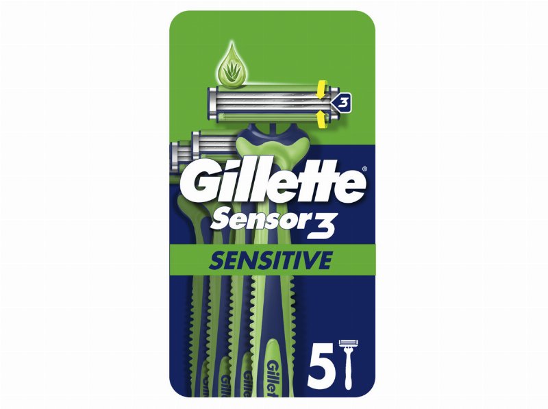 Lâminas Descartáveis Gillette Sensor3 Sensitive 4+1Un