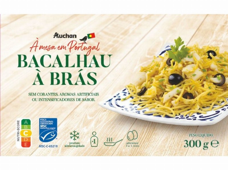 Bacalhau À Brás Auchan À Mesa Em Portugal Ultracongelado 300 g