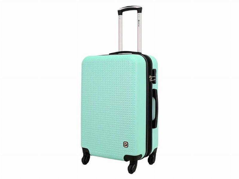 Mala De Viagem Média Rígida Airport Menta 4 Rodas 65X42X26Cm