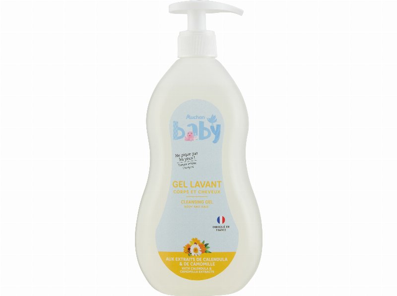 Gel Banho Auchan Baby Pump 2Em1 Camomila 750 ml