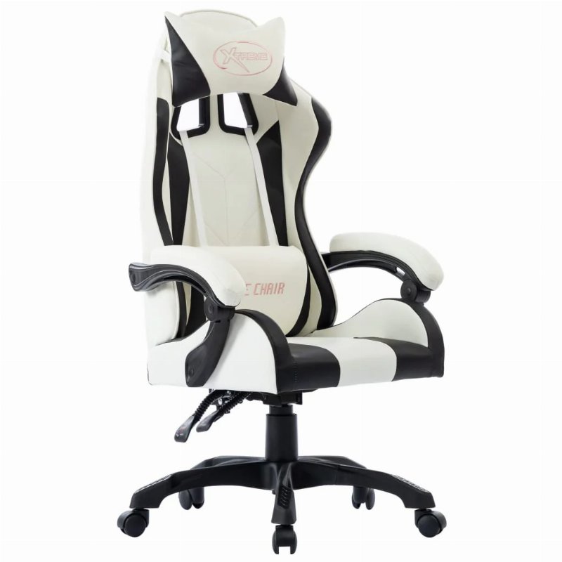 Hkh Cadeira Estilo Corrida Em Couro Artificial - Preto