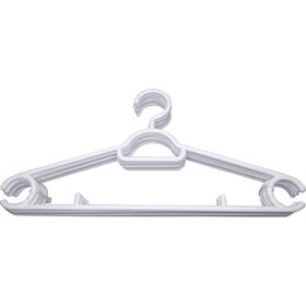 Conjunto De 6 Cabides Plástico Branco Kasa
