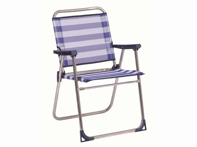 Cadeira Campo/Praia Alco Azul/Branco 57X78X57 Cm