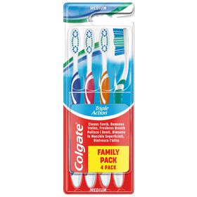 Escova De Dentes Triple Action Média Colgate 4 Un