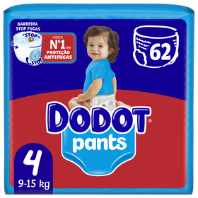 Fraldas Cueca Pants 9-15 kg T4 Dodot 62 Un