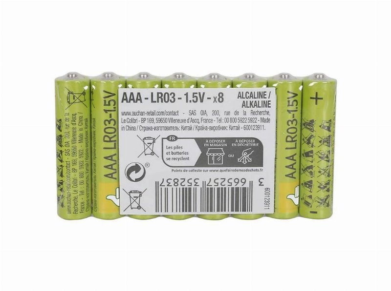 Pack 8 Pilhas Alcalina Polegar Basic Aaa Lr03