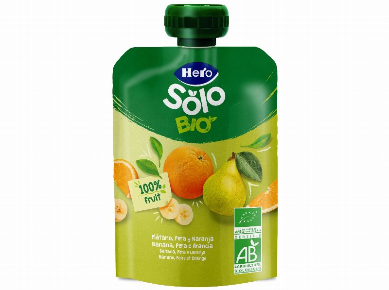 Saqueta Fruta Hero Solo Bio Banana Pera Laranja 100 g