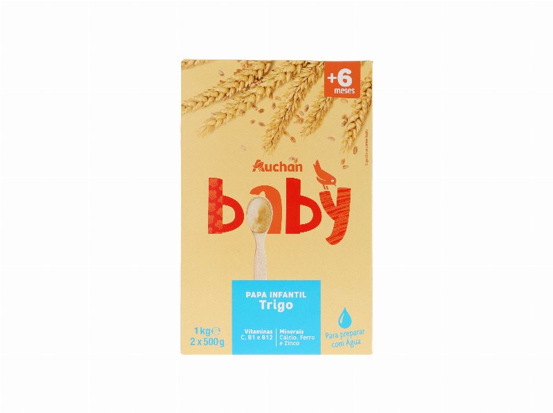 Papa Infantil Auchan Baby Láctea Cereais 1 kg #